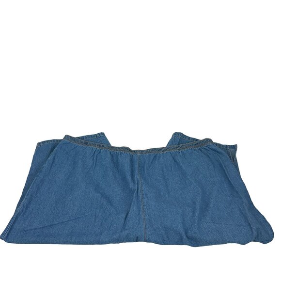 Blair Womens Elastic Waist Denim Pull On Pants Size 4XL 100% Cotton Blue - Picture 4 of 4
